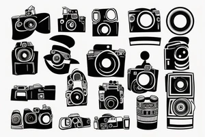 cinema camera tattoo idea