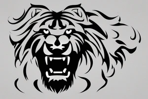 Roaring lion which represents Galatasaray football team tattoo idea