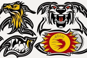 For the chest, roaring lion with sharp tooth which represents Galatasaray football team tattoo idea