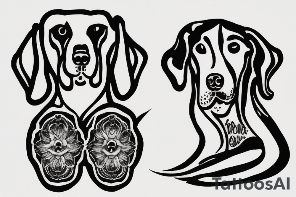 hound breed tattoo idea