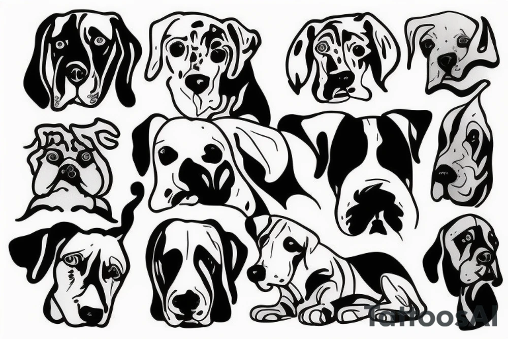 hound breed tattoo idea