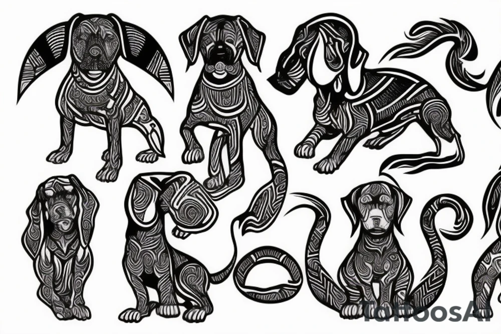 hound breed tattoo idea