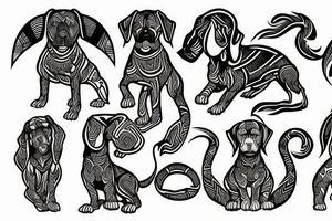 hound breed tattoo idea