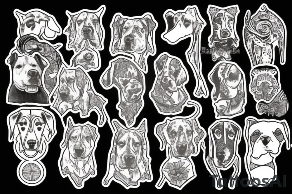 hound breed tattoo idea