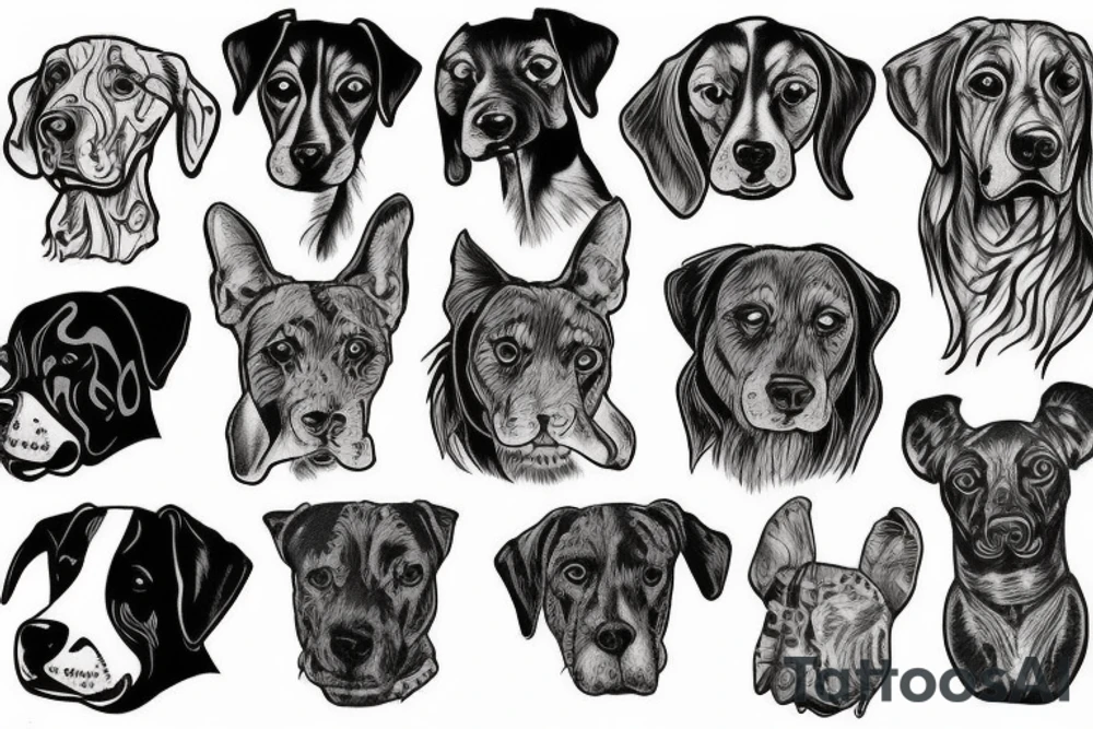 hound breed tattoo idea