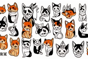 Shiba inu demon tattoo idea