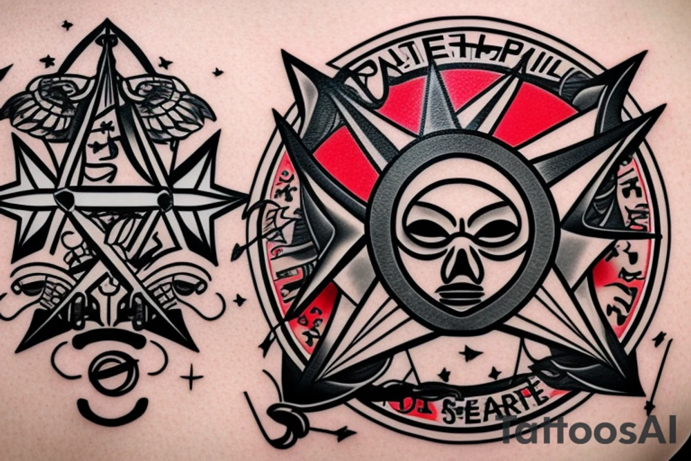 Umbrella Logo plus the S.T.A.R.S logo from Resident Evil tattoo idea
