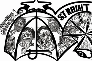 Umbrella Logo plus the S.T.A.R.S logo from Resident Evil tattoo idea