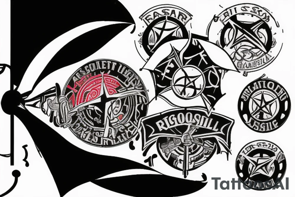 Umbrella Logo plus the S.T.A.R.S logo from Resident Evil tattoo idea
