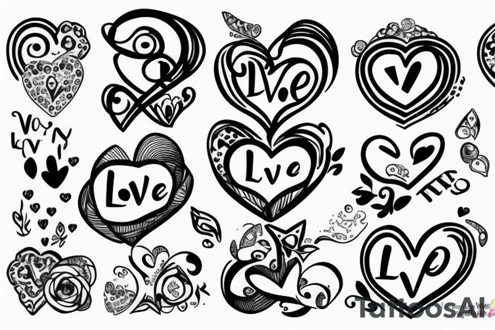write love tattoo idea
