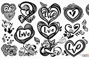 write love tattoo idea