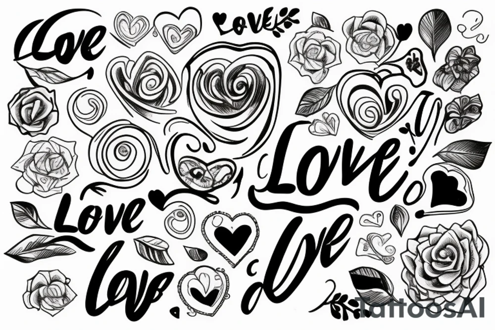 write love tattoo idea
