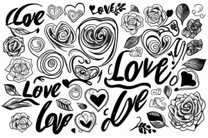 write love tattoo idea