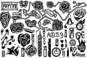 write chains tattoo idea