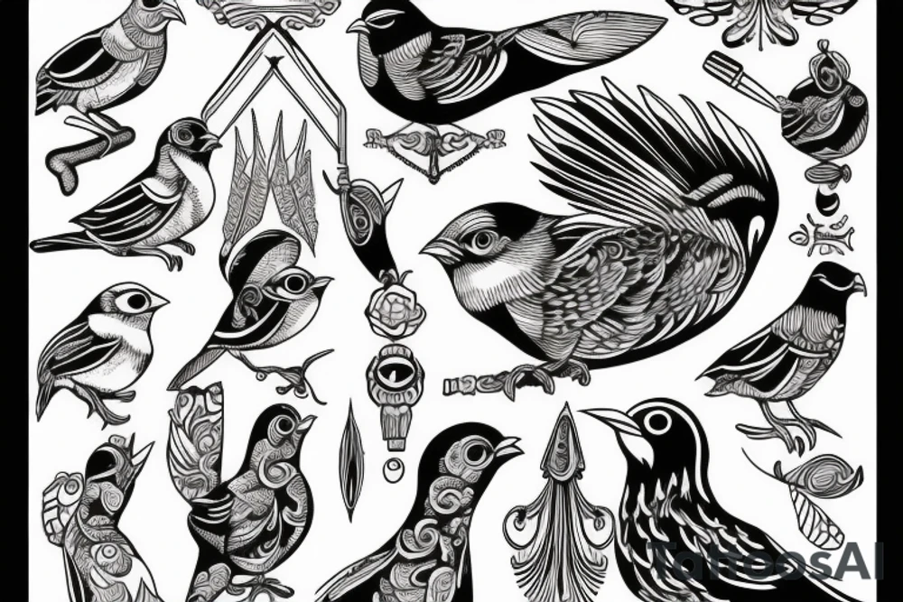 Judgement Bird with unbalanced scale tattoo idea