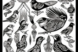 Judgement Bird with unbalanced scale tattoo idea