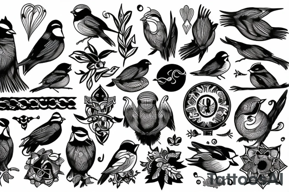 Judgement Bird with unbalanced scale tattoo idea