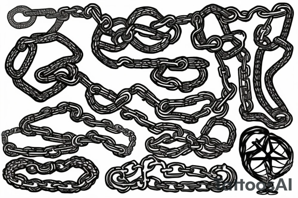 the inscription "chains" tattoo idea