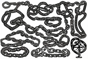 the inscription "chains" tattoo idea