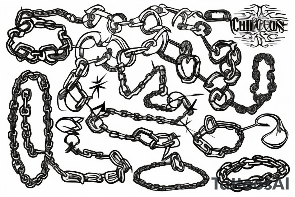 the inscription "chains" tattoo idea