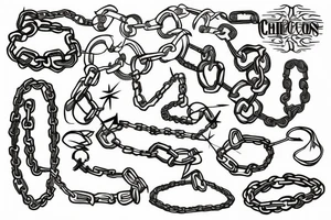 the inscription "chains" tattoo idea
