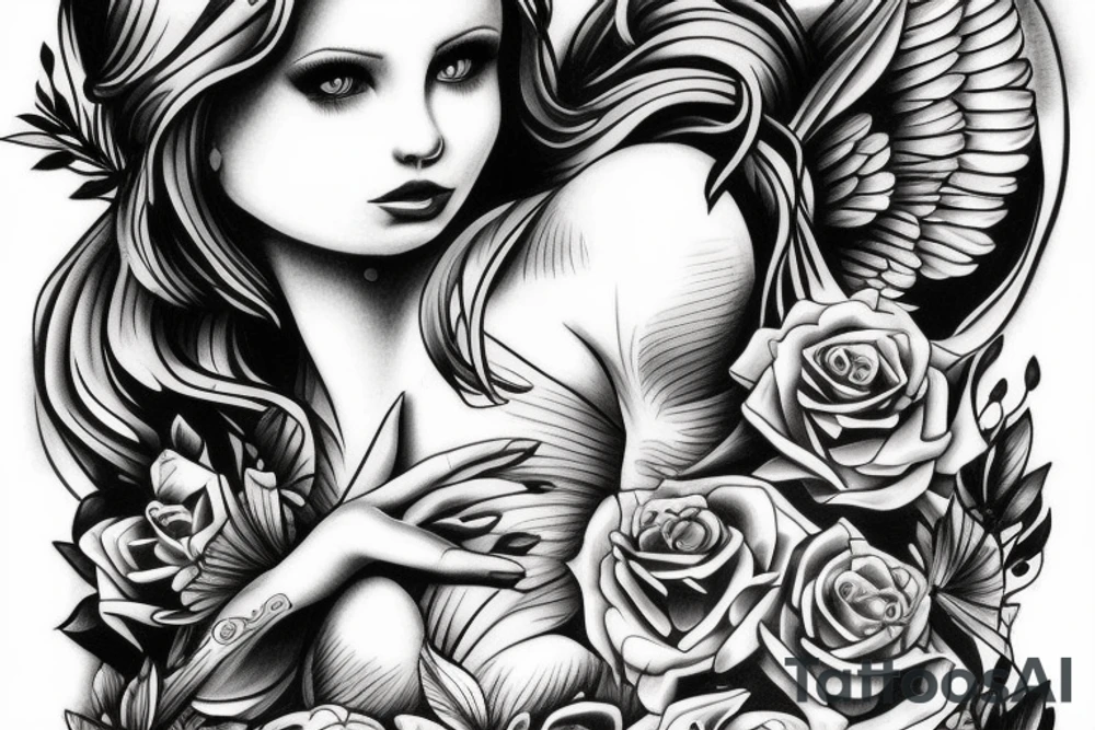 Angel tattoo idea