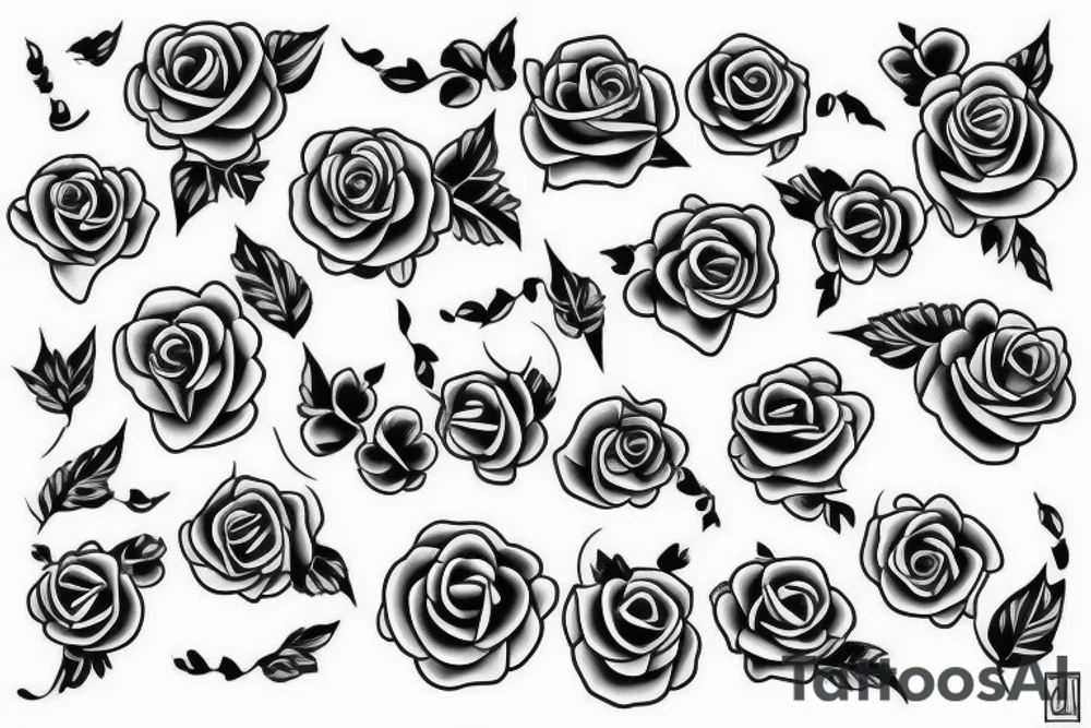 Atrapa sueño con rosas y una copa en el medio tattoo idea