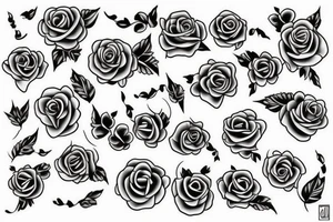 Atrapa sueño con rosas y una copa en el medio tattoo idea