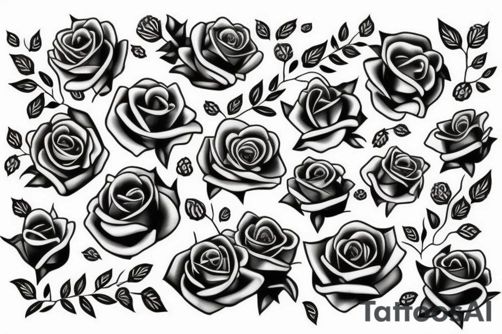 Atrapa sueño con rosas y una copa en el medio tattoo idea