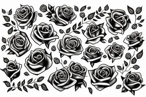 Atrapa sueño con rosas y una copa en el medio tattoo idea