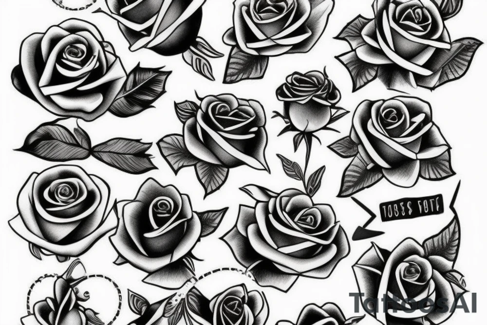 Atrapa sueño con rosas tattoo idea