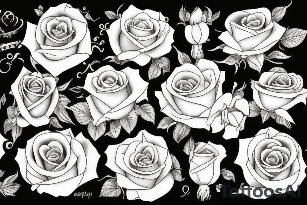 Atrapa sueño con rosas tattoo idea