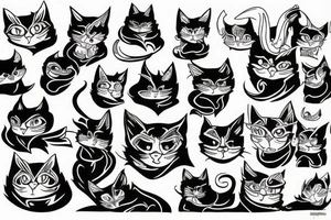 The devil's cat in the smoke tattoo idea