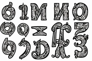 4 letter initials of a name tattoo idea