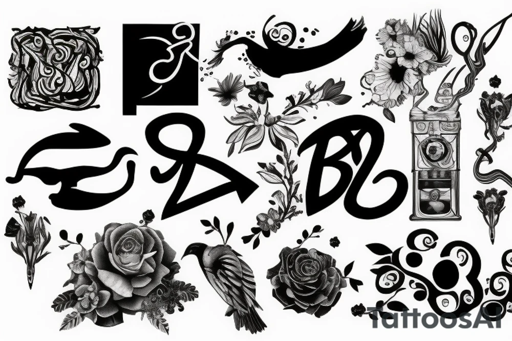letter B tattoo idea
