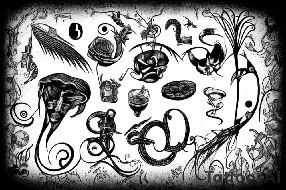 letter B tattoo idea