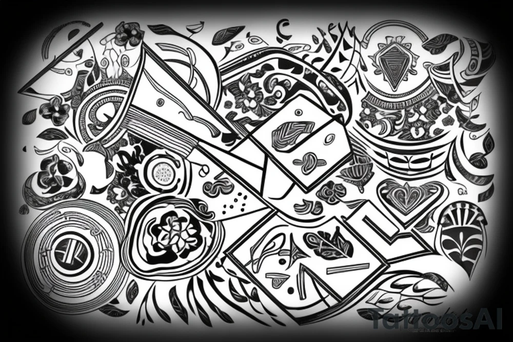 letter B tattoo idea