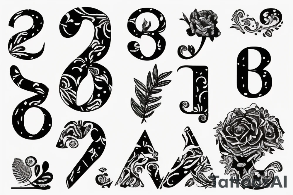 letter B sign tattoo idea