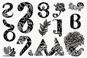 letter B sign tattoo idea