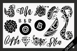 letter B sign tattoo idea