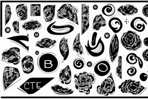 letter B sign tattoo idea