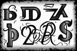 Letter D and Cash tattoo idea