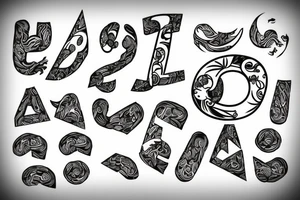 Letter D with Cash tattoo idea
