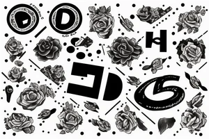 Letter D with Cash tattoo idea