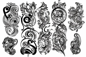 art nouveau with a semicolon inside tattoo idea