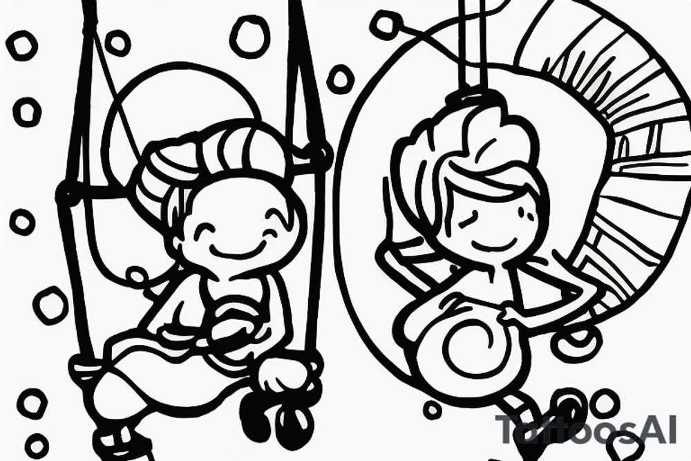 nicola sturgeon swinging on a swing tattoo idea