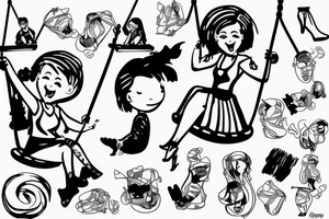 nicola sturgeon swinging on a swing tattoo idea