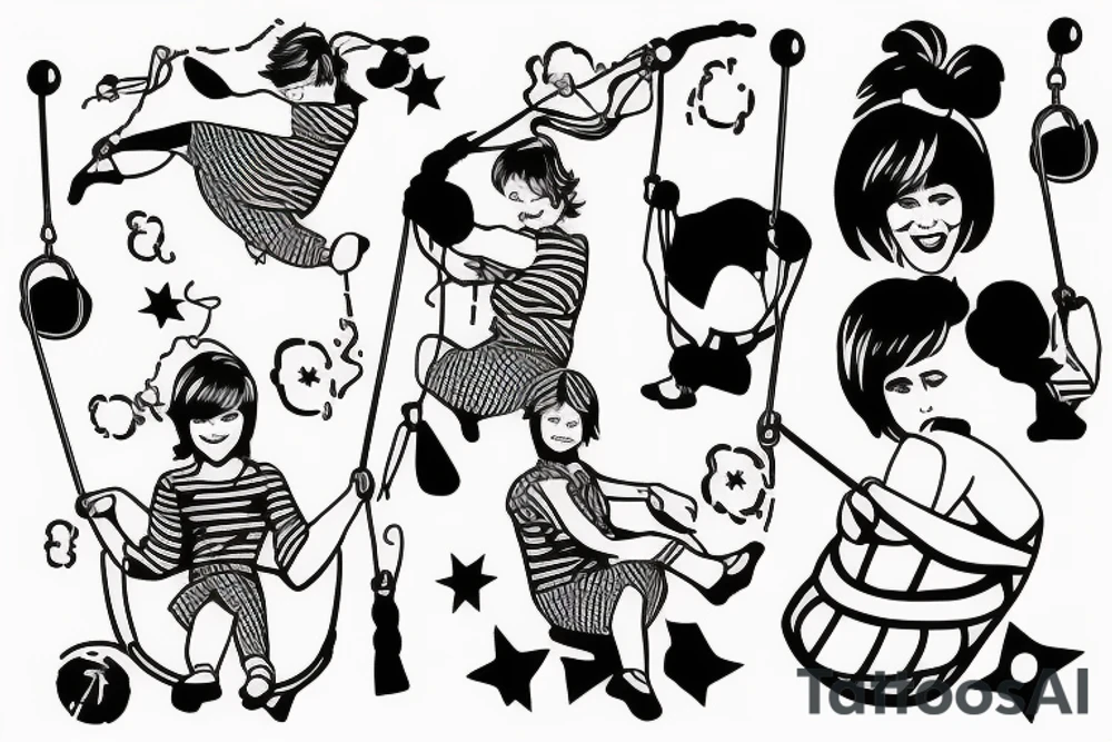 nicola sturgeon swinging on a swing tattoo idea