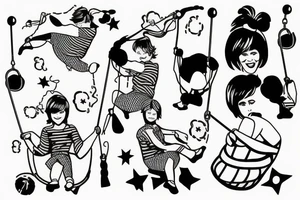 nicola sturgeon swinging on a swing tattoo idea