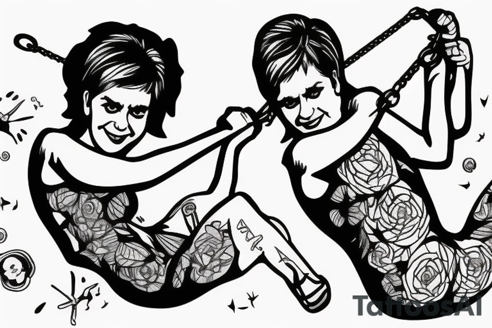 nicola sturgeon swinging on a swing tattoo idea